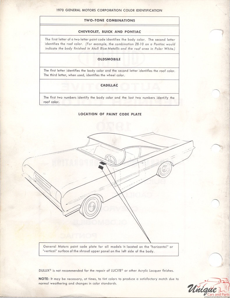 1970 General Motors Paint Charts DuPont06